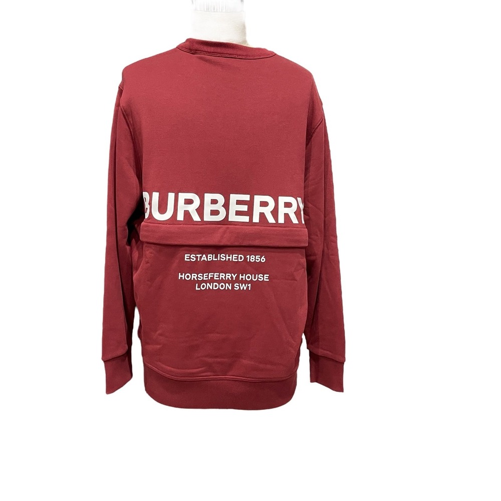 Burberry Acklow Men's Print Red Jersey Sweatshirt, XX-Lg, 100% Cotton
